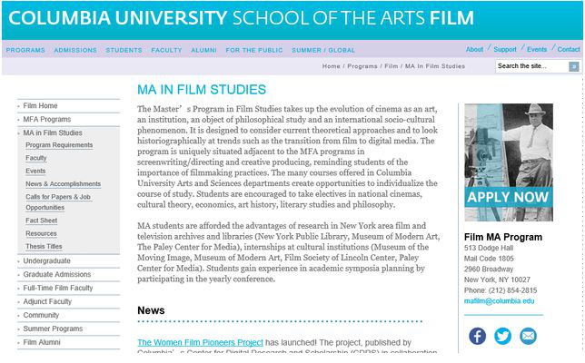 二十八位奥斯卡获得者，申请难度最大的电影学院——哥伦比亚大学！